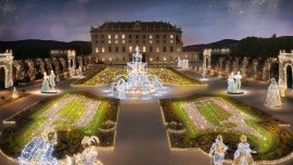 Svetelná záhrada v Schönbrunne