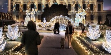 Svetelná záhrada v Schönbrunne