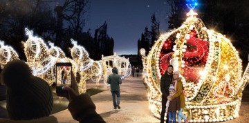 Svetelná záhrada v Schönbrunne