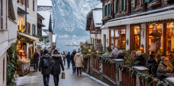 Advent v Hallstatte a Wolfgangsee