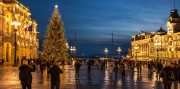 Advent v čarovnom prístavnom Terste v Taliansku
