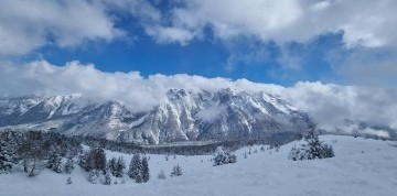 Lyžovačka v stredisku Folgarida-Marilleva v údolí Val di Sole
