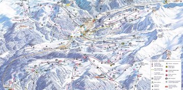 Lyžovačka v stredisku Folgarida-Marilleva v údolí Val di Sole