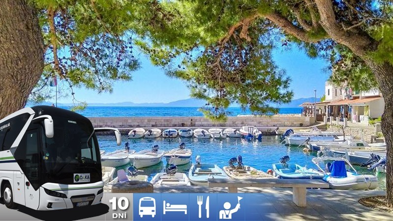 Týždeň na Makarskej riviére s dopravou a polpenziou - Drvenik Palace 3*