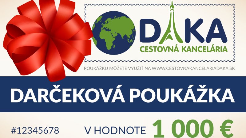 Darčeková poukážka 1 000 €