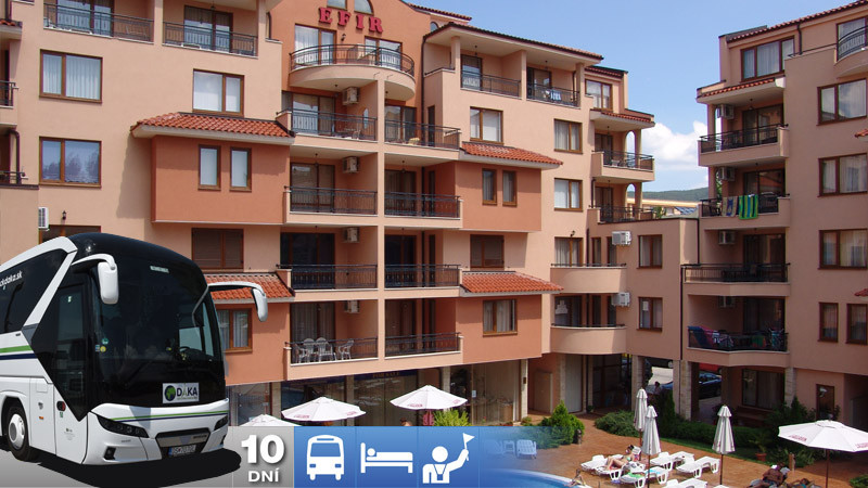 Slnečné pobrežie - Efir Apartmánový Hotel s dopravou