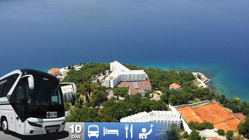 Týždeň na Krku s dopravou a polpenziou - hotel Adriatic
