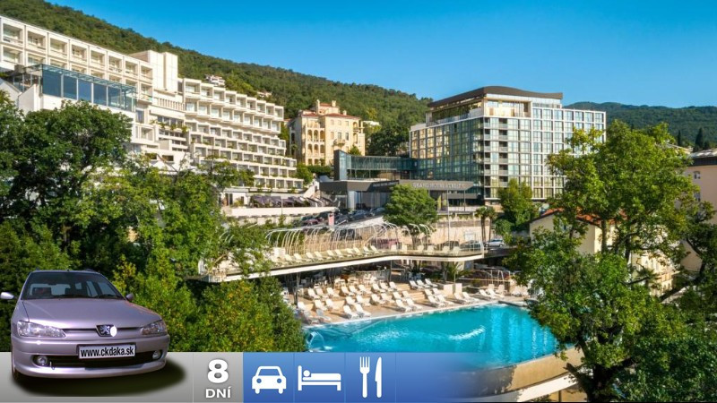 Týždeň na Opatijskej riviére s vlastnou dopravou a polpenziou - Grand Hotel Adriatic 3* / 4*