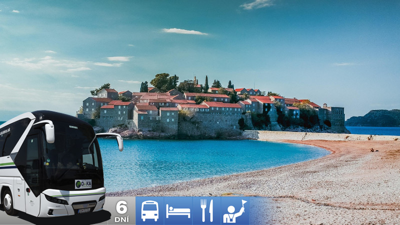 6-dňový autobusový zájazd do Čiernej hory.