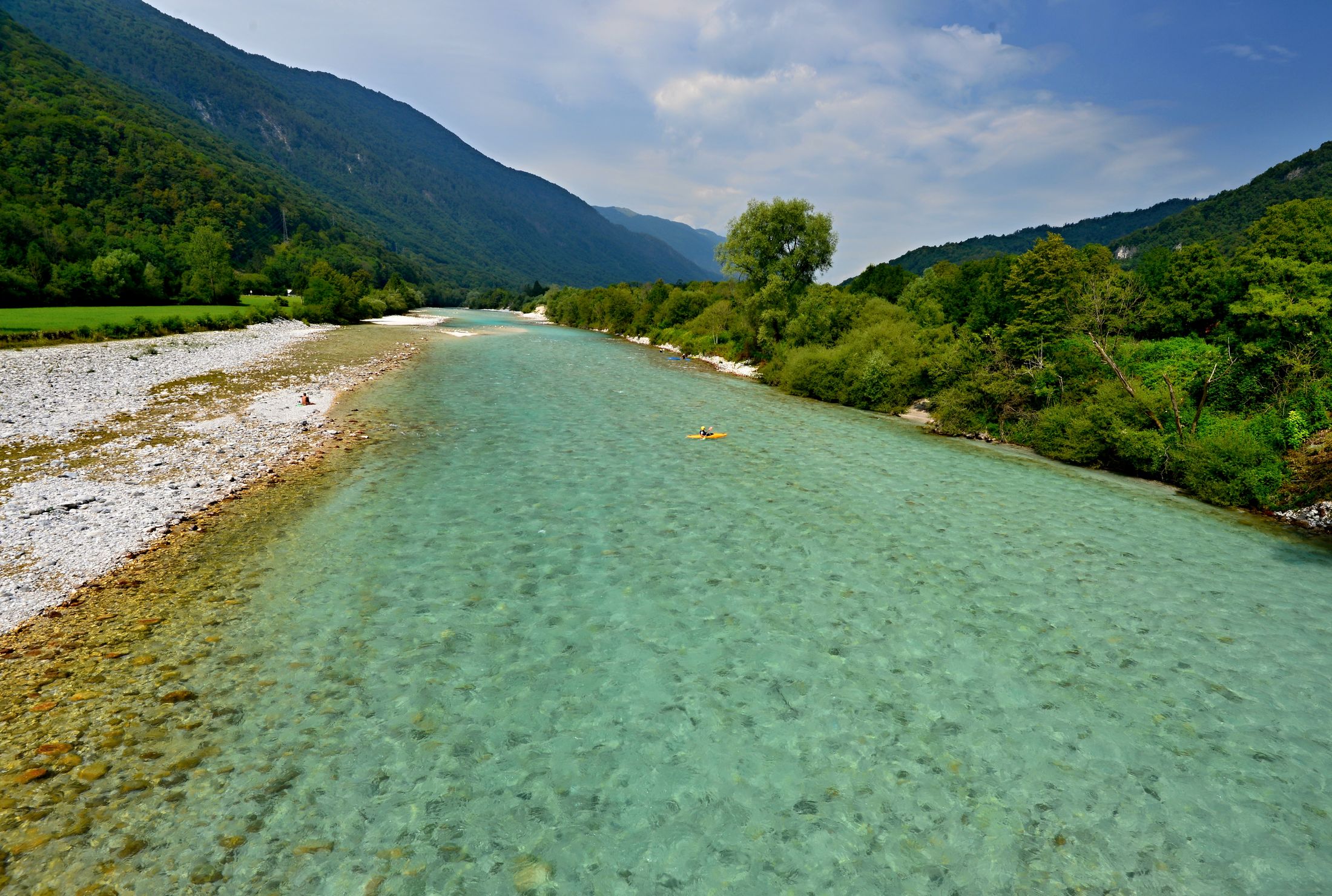Soča a krásy Júlskych Álp.