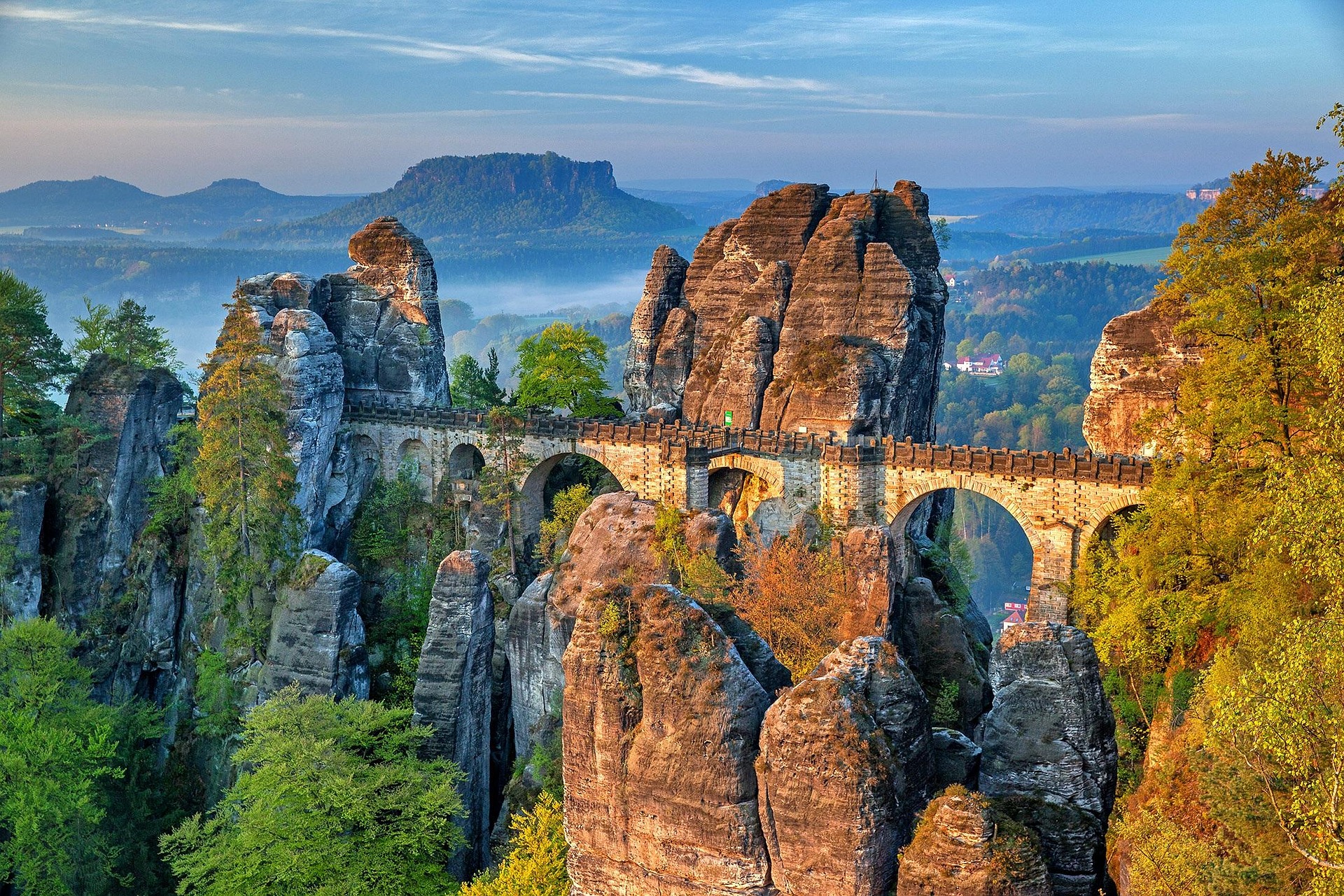 Bastei a pevnosť Königstein.