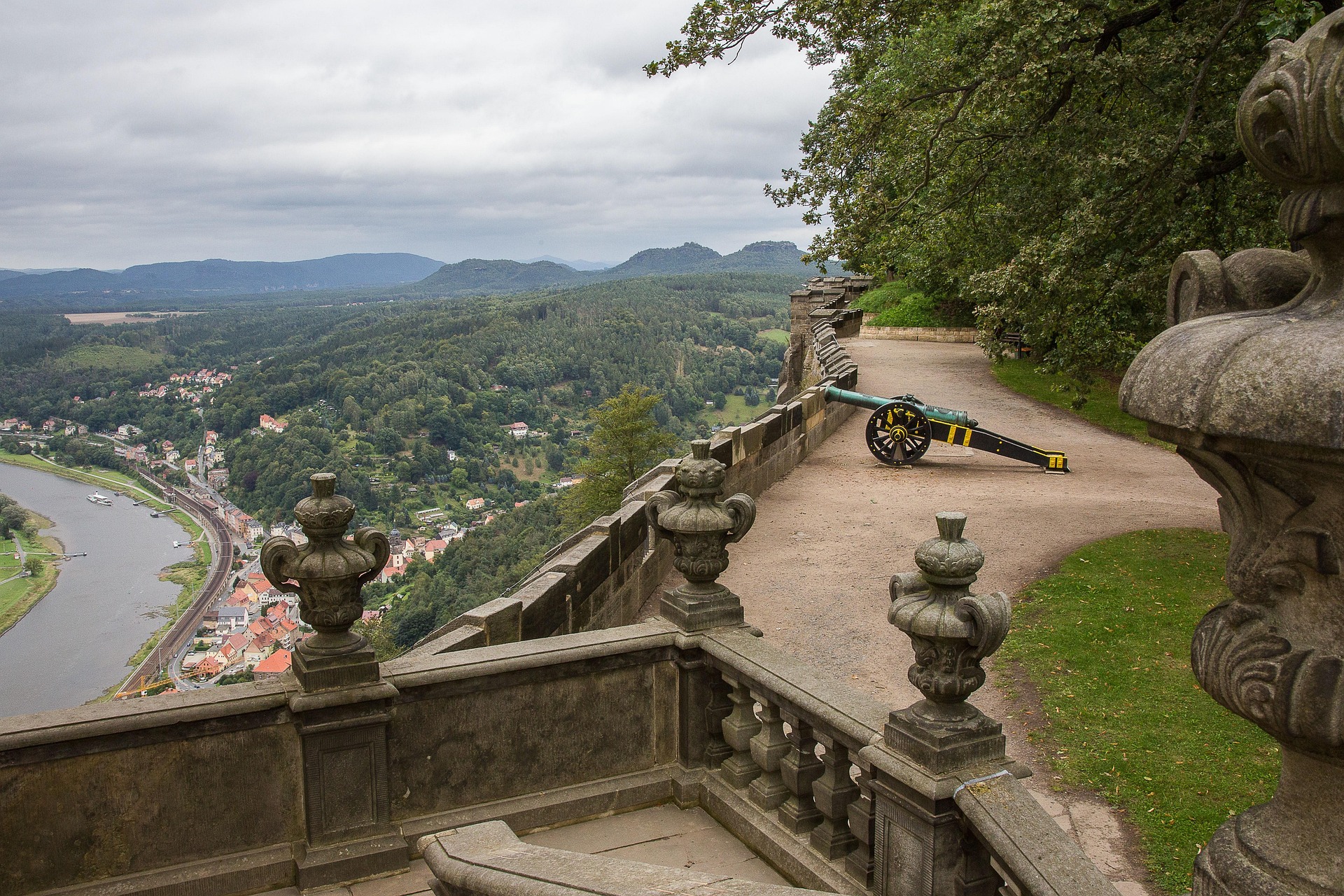 Bastei a pevnosť Königstein.