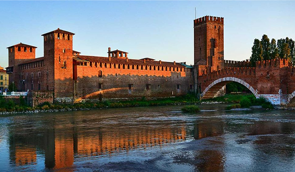 Pohľad na Castelvecchio, Verona.