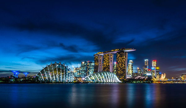 Pohľad na Singapur.